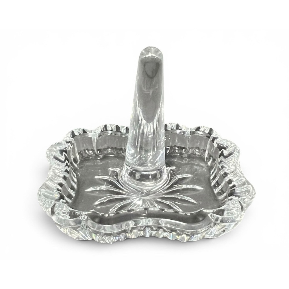 Waterford Crystal Ring Holder Vintage Jewelry Tray Vanity Crystal Decor Wedding